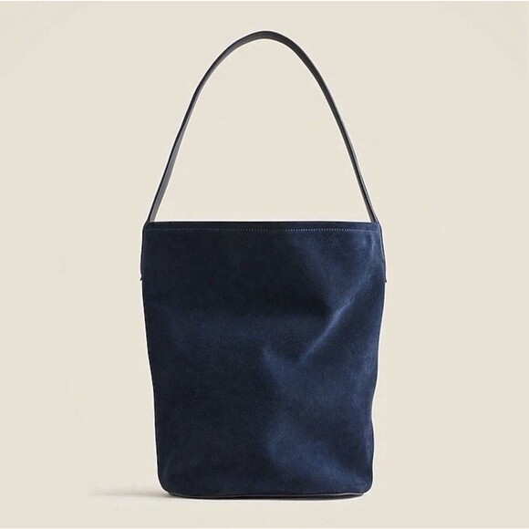 J. Crew Handbags - J.Crew Berkeley Bucket Bag Tote in Suede Midnight Indigo Navy Purse NWT